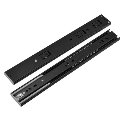 3 Fold Full Extension Black Telescopic Heavy Duty Kitchen Cabinet Drawer Slide